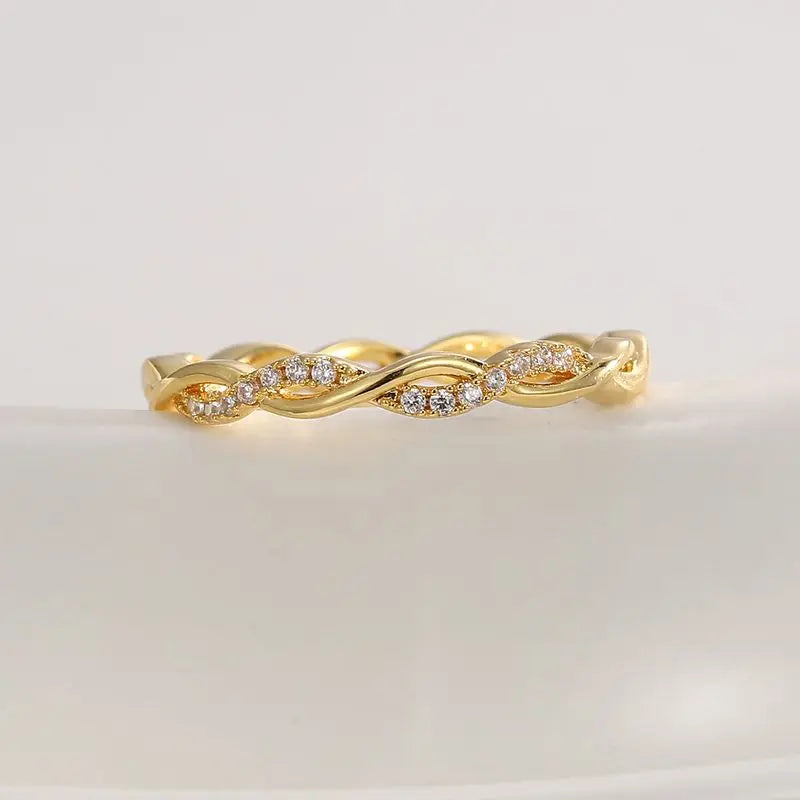 925 Sterling Silber Ehering Eternity Ringe für Damen Brillanter runder Zirkonia Dünner Eleganter Damenschmuck