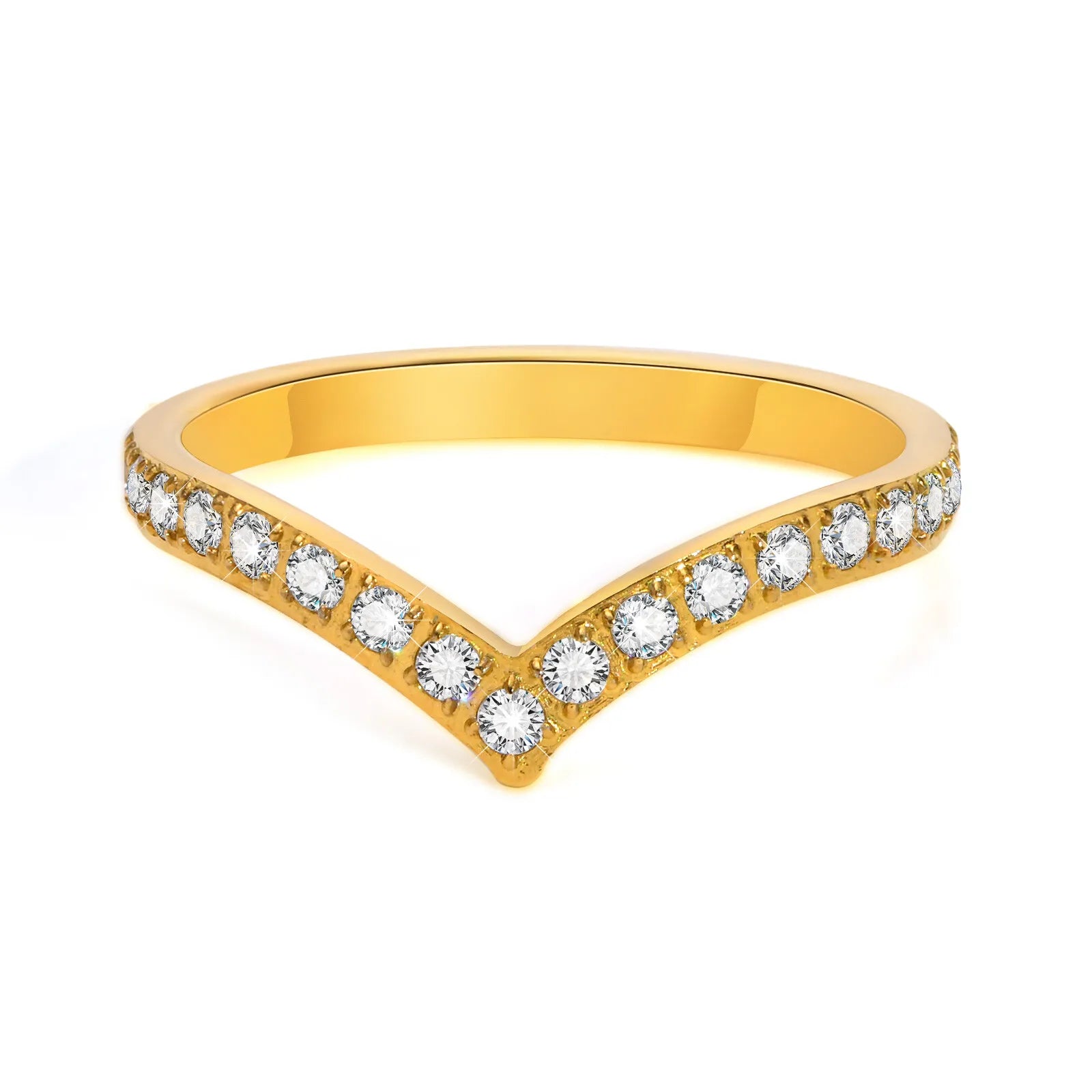 Einfacher Chevron V-Form Ring oder Party 316L Edelstahl Modeschmuck Ringe für Damen