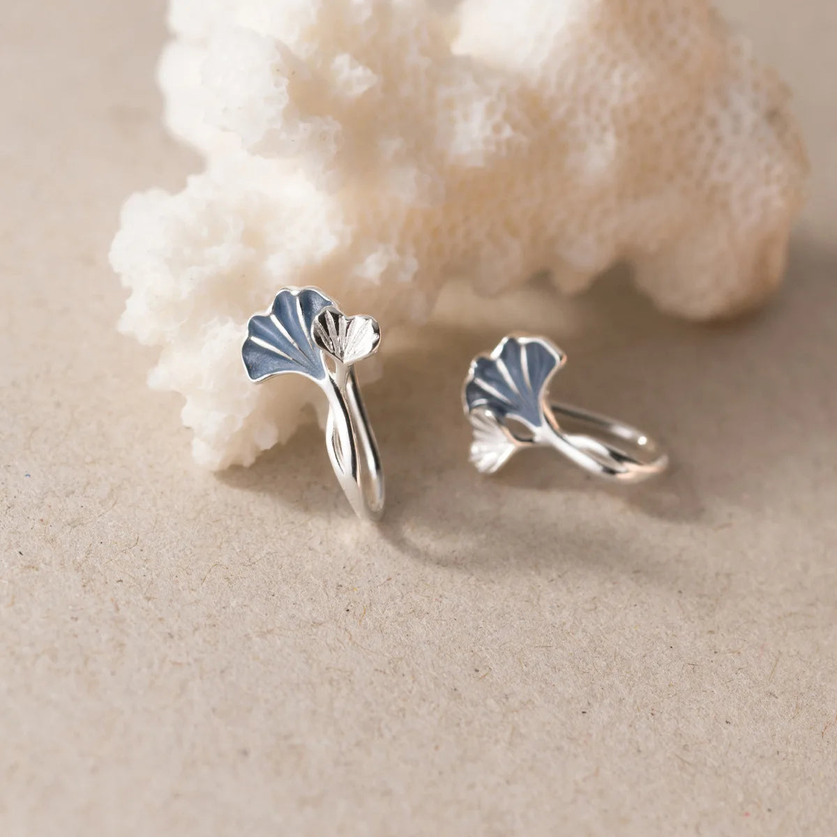 Ohrstecker aus 925er Sterlingsilber mit Ginkgoblatt für Damen, luxuriöser Qualitätsschmuck, Accessoires, Großhandel, Trend 2024, Geld 925