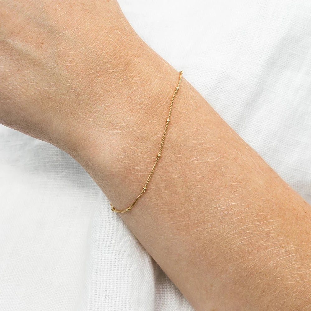 Einfache Damen-Kugelkette Armband Schmuck Neu Geschichtete Dünne Perlenkette Armband Für Frauen Bein 316L Edelstahlkette
