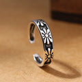 925er Silber Drei-Blumen-Offene Ringe für Frauen, Hochzeitsschmuck-Accessoires