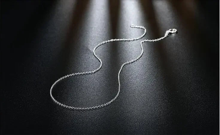 10pcs/lot Promotion! wholesale 925 sterling silver necklace, silver fine jewelry Rolo Chain 1mm Necklace 16 18 20 22 24"
