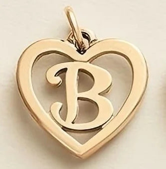 SUNIBI Edelstahl-Buchstabenanhänger Herzform Hohl Anhänger Charm für Armbänder Halsketten für Frauen DIY Schmuckherstellung