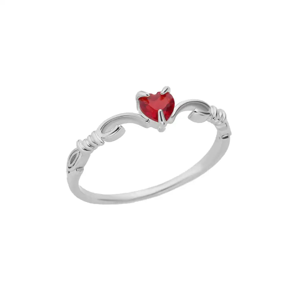 Punk Rote Zirkon Herzringe für Frauen Edelstahl Goldfarbe Günstiger Offener Ring 2025 Neue Mode Hochzeit Paar Schmuck Geschenk