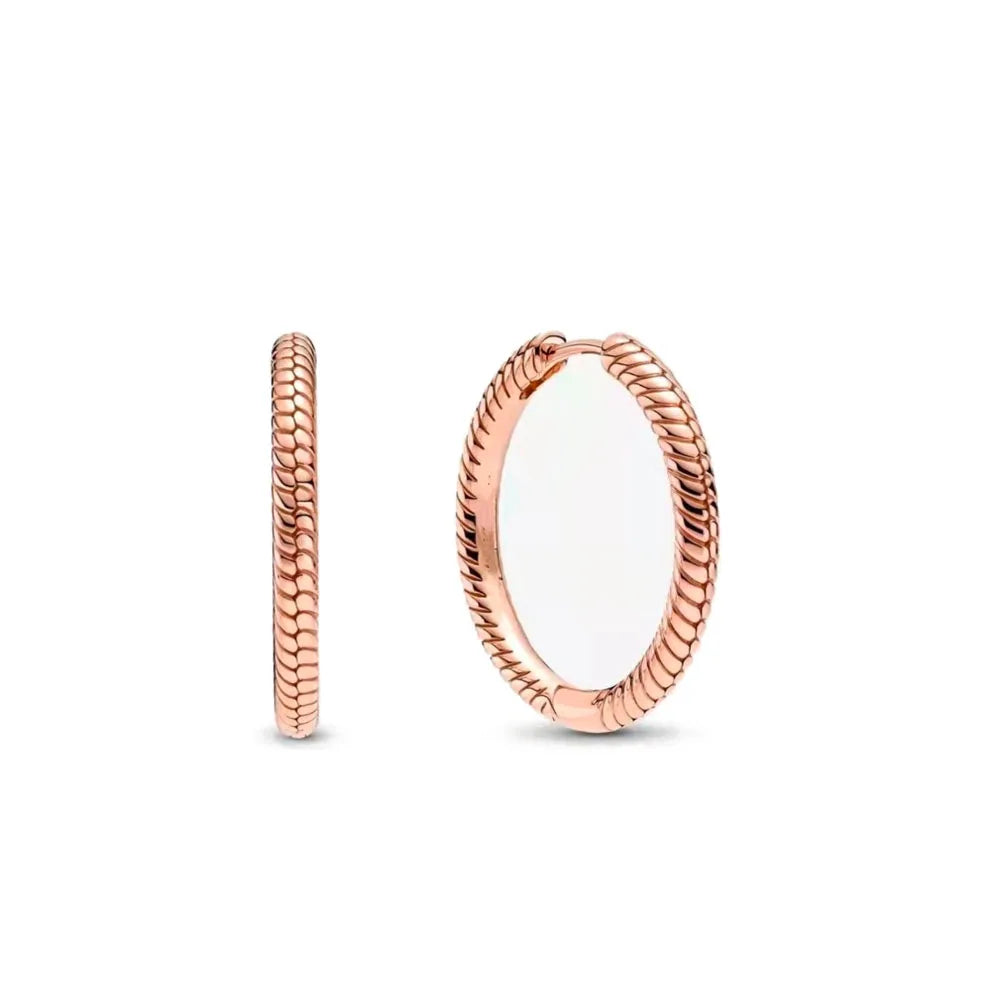 Roségoldfarbene 925er Sterling Silber Blumenohrstecker, Passend für Frauen Festival Weihnachtsgeschenke Charm Schmuck