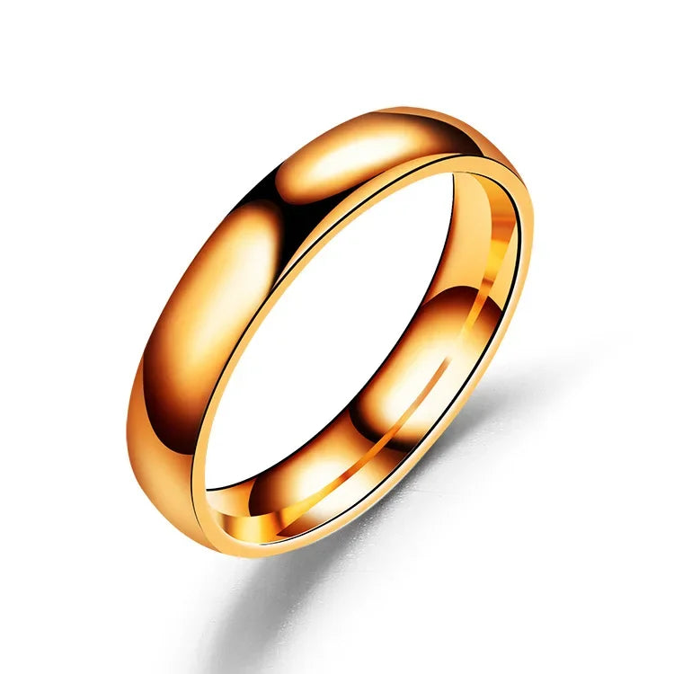 Einfacher 2mm 4mm 6mm Titanring Damen Herren Allergiefrei Hochglanzpoliert Eheringe Edelstahl Paar Fingerschmuck