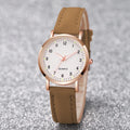 Mode Frauen Uhren Lässiges arabisches Zifferblatt Damen Lederband Quarzuhr Reloj Mujer Mädchen Uhr Geschenk