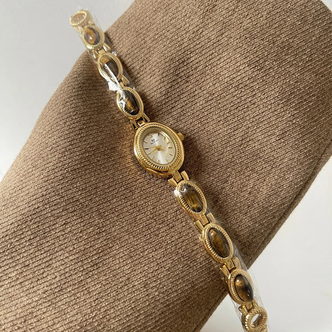 Natur-Jade-Armbanduhr Geschenk Frauen, Damenuhren Luxus Hochwertige Gold Quarzuhren, Elegante Damenarmbanduhren