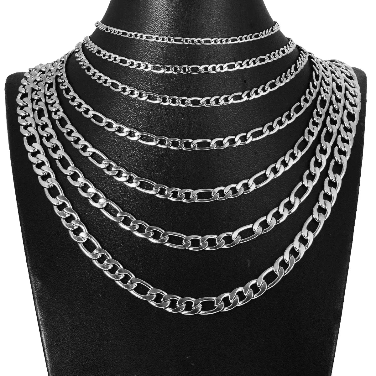 Venta al por mayor, collar de plata de ley 925 de 40-75cm, cadena Fígaro de 2/4/6/8/10/12mm, collares con broche de langosta, joyería de moda para hombre y mujer