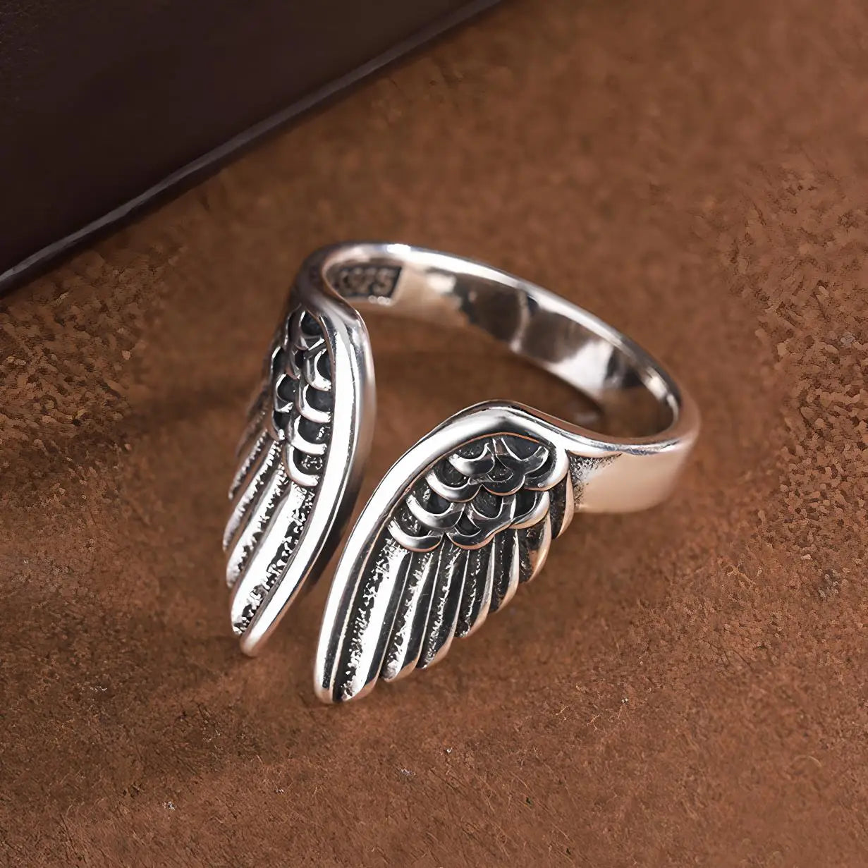 Anillo Nudo Cadena Plata de Ley 925 para Mujer, Anillo Ancho de Diseño Geométrico Rock Punk, Regalo de Joyería, Venta al por Mayor y Dropshipping