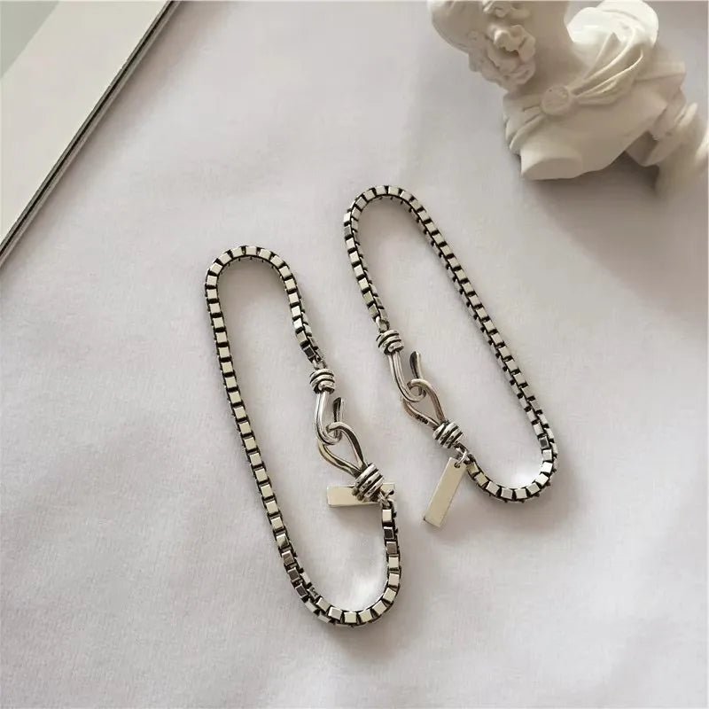 925 Sterling Silber Geometrisches Armband Einfacher Charm Elegante Damen Accessoires Geburtstagsgeschenk Exquisiter Schmuck Kostenloser Versand