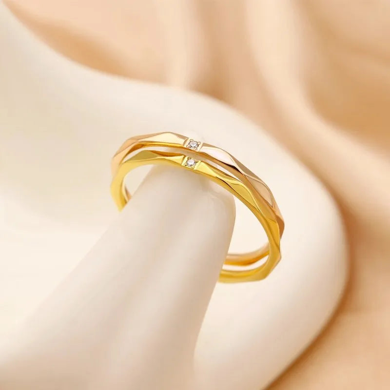 1mm dünner stapelbarer Ring aus Edelstahl, Einzel-CZ, V-facetterter Knöchel-Midi-Ring für Damen und Mädchen, Größe 5–10