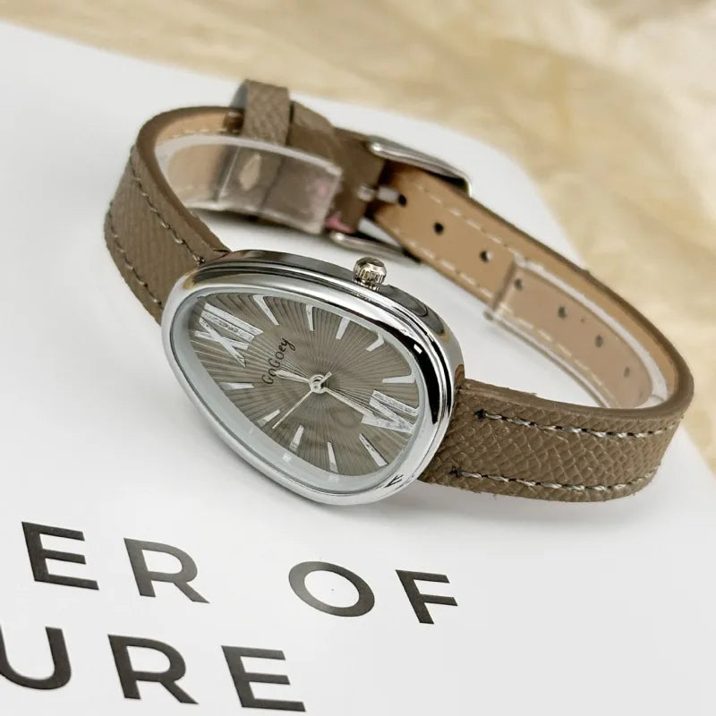 Famoso reloj de cuarzo de marca para mujer, regalo de lujo, reloj de pulsera de cabeza de serpiente para mujer, reloj de pulsera de moda con correa de cuero rojo, Dropshipping
