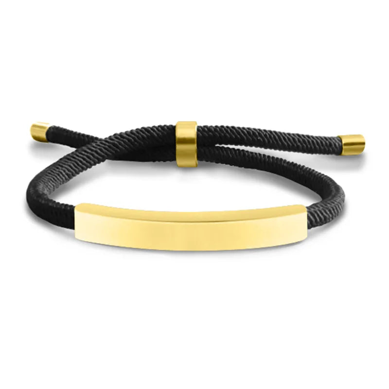 Personalisiertes Herrenarmband, verstellbarer Armreif, Edelstahl, Name, beliebiger Text graviertes Armband, Geburtstagsgeschenk für Ihn