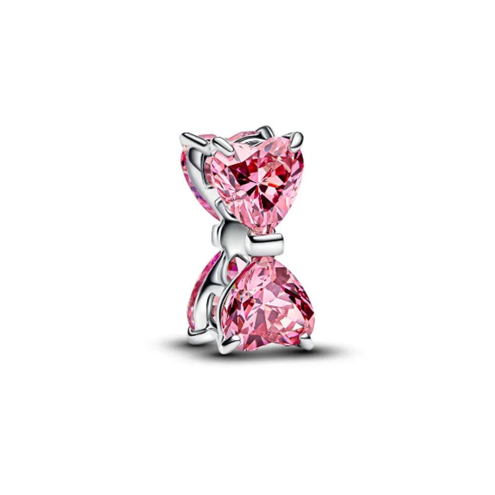 2026 Frühlings-Pink-Serie Ballon Schmetterling Blumen-Anhänger passend für S925 Europäische 925 Sterling Silber Armband Armreifen Halskette