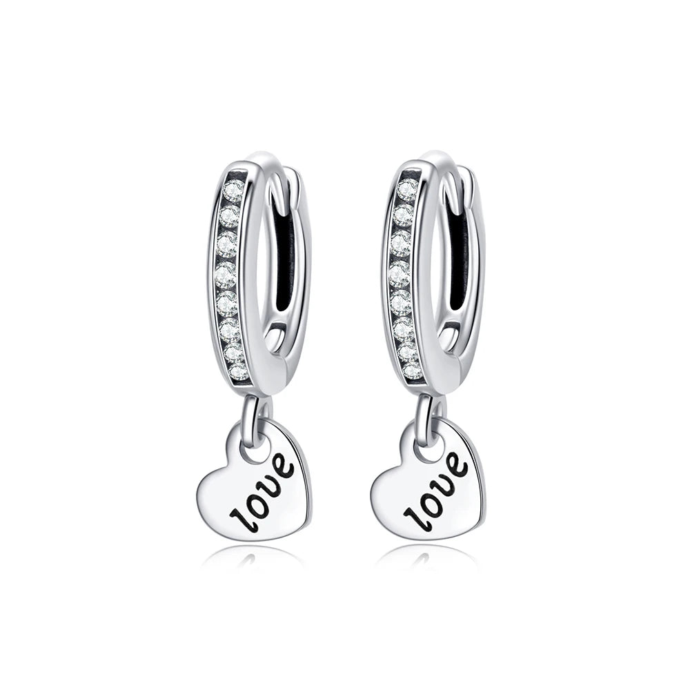Original 925 Sterling Silver Earrings 2026 Stud Hoop Crystal Earings For Women Rose Gold Crown Heart Infinity Bee Earing Jewelry