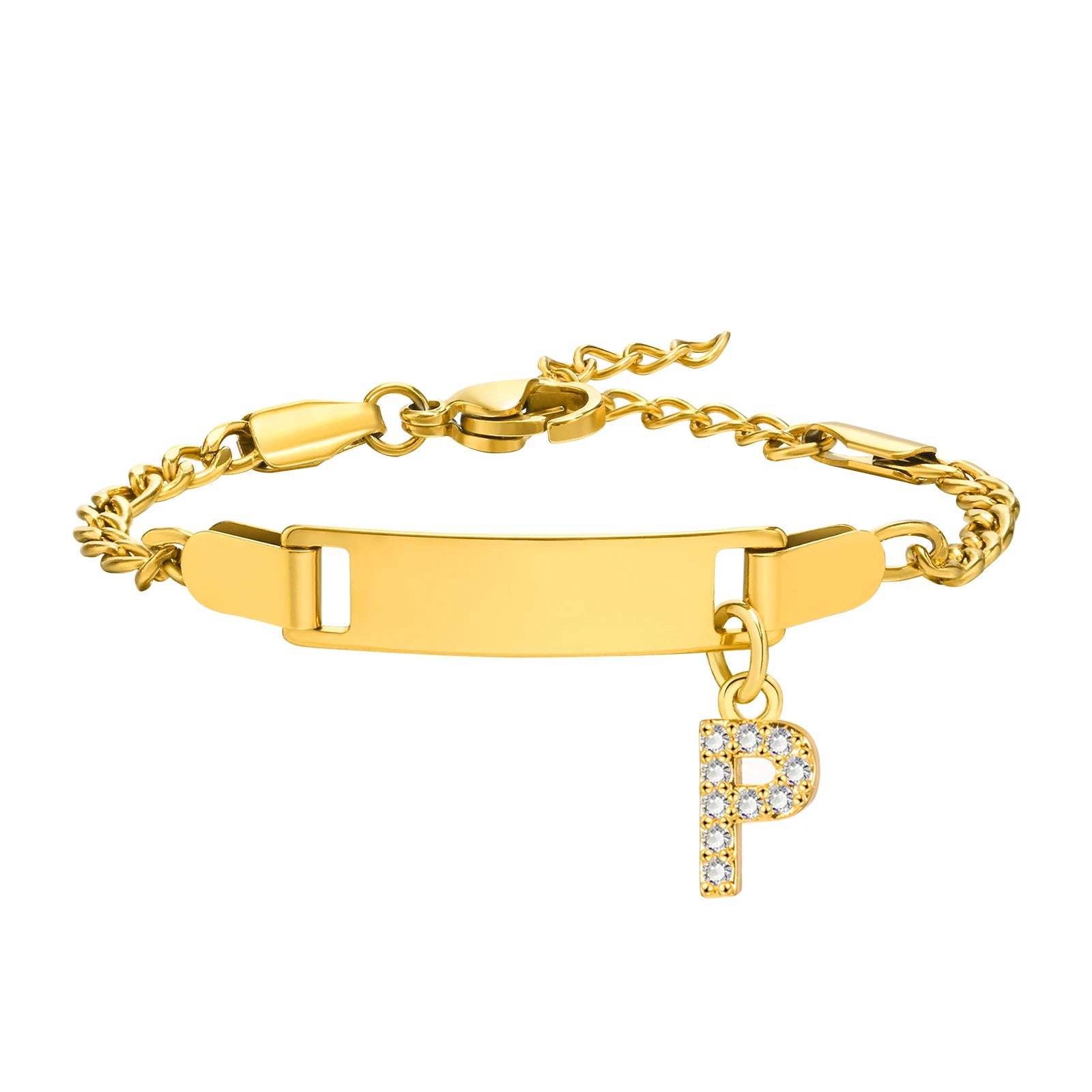 Personalisiertes Namensarmband mit Initialen für Jungen Mädchen, kostenlose Gravur Datum ID Armband Geburtstagsgeschenk