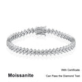 NeeTim Moissanite Tennisarmband 925 Sterling Silber Labor Diamant Armbänder mit Weißgold plattiert Edler Schmuck für Damen