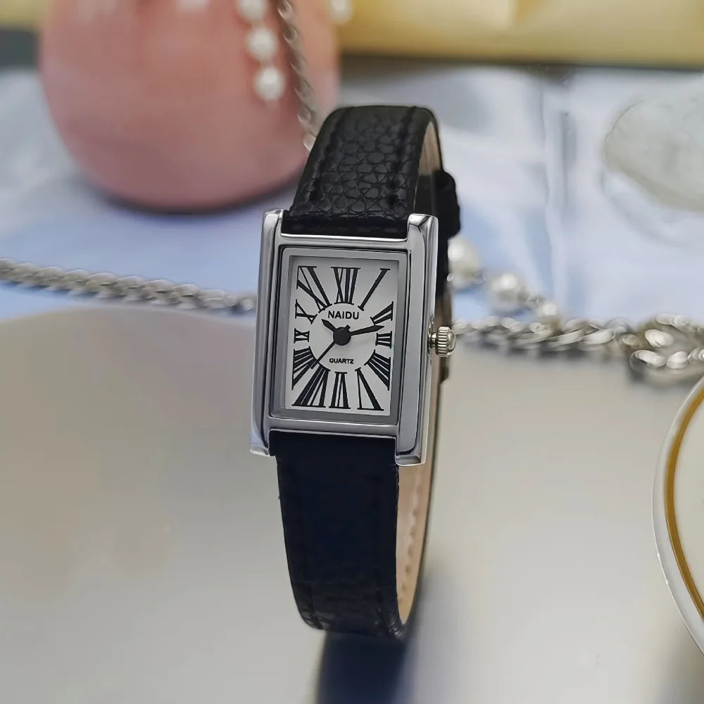 Relojes de pulsera de cuarzo de moda para mujer, correa de cuero simple, esfera romana, reloj de mujer de lujo, regalo para chica, relojes superventas Reloj Mujer