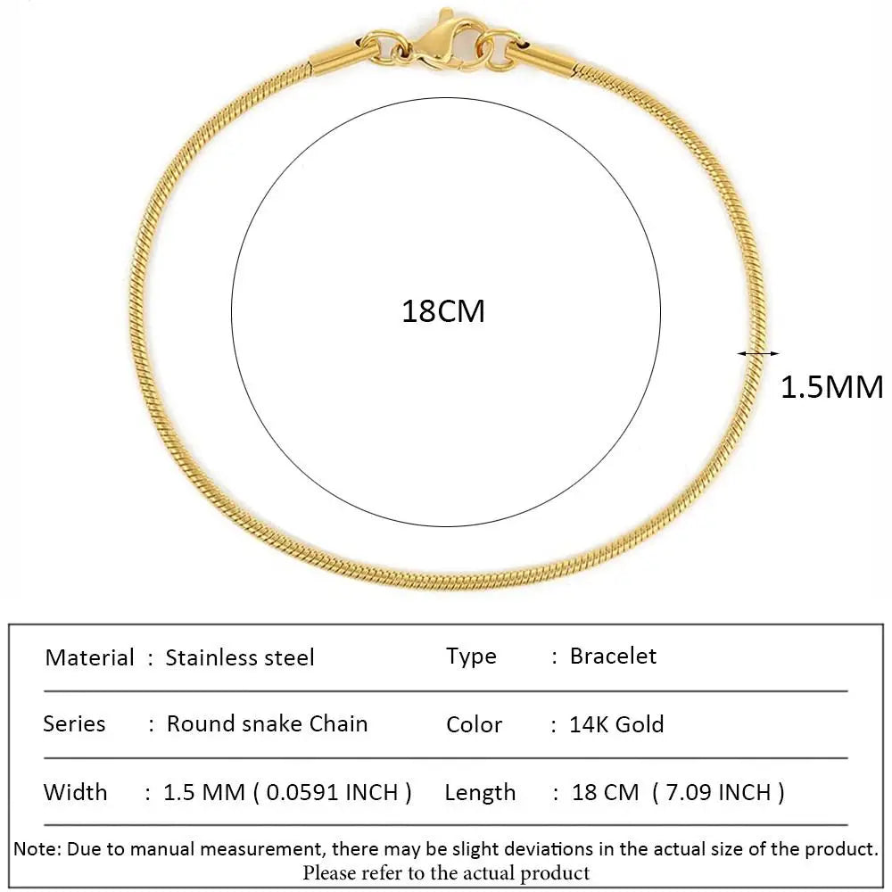 SUNIBI Klassische Schlangenkettenarmbänder für Damen, Trendige Mode, Edelstahl-Kubakettenarmband, Trendige Damengeschenke, Schmuck