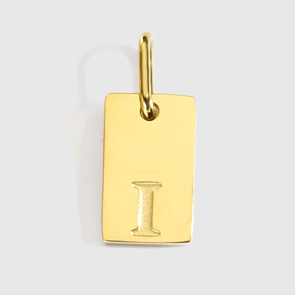 Alphabet-Anhänger für Halsketten, Edelstahl-Schmuck, DIY gravierte Schriftzüge, Accessoires, Damenschmuck