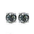 NeeTim 0,5 ct 1 ct 2 ct Moissanit Ohrstecker für Damen 925er Sterlingsilber Rosa Schwarz Blau Grau Funkelnde Labor-Diamant Ohrringe