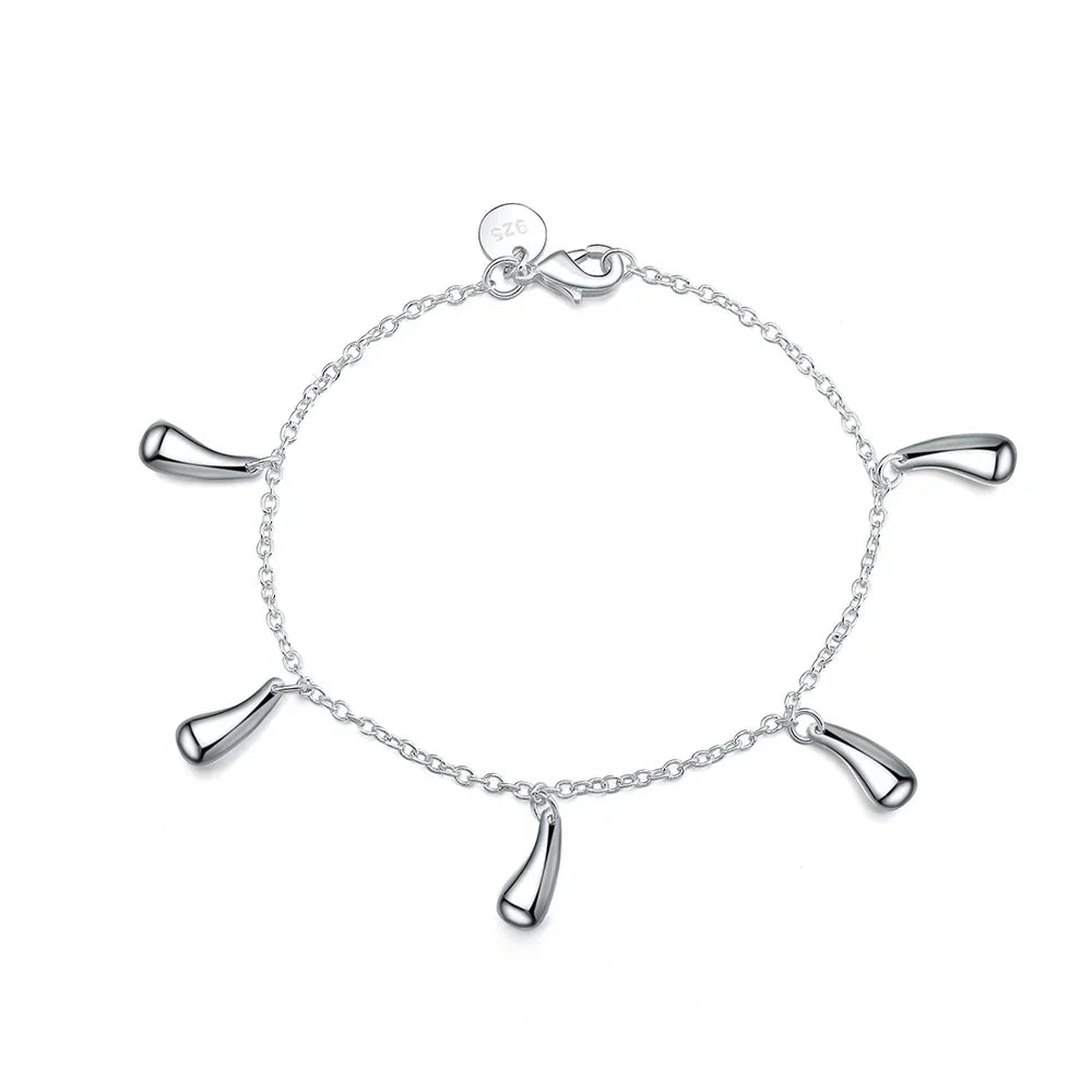 20,32 cm 18K Goldarmband 5MM seitliches Kettenarmband für Frauen Männer Mode Hochzeit Verlobung 925 Sterlingsilber Schmuck Geschenke