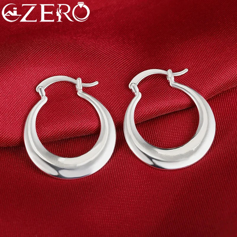Großer Reifen aus 925er Sterlingsilber, niedliche Ohrringe für Frauen, Damen, Hochzeit, schöner, lieblicher Schmuck, schönes Party-Accessoire, edel