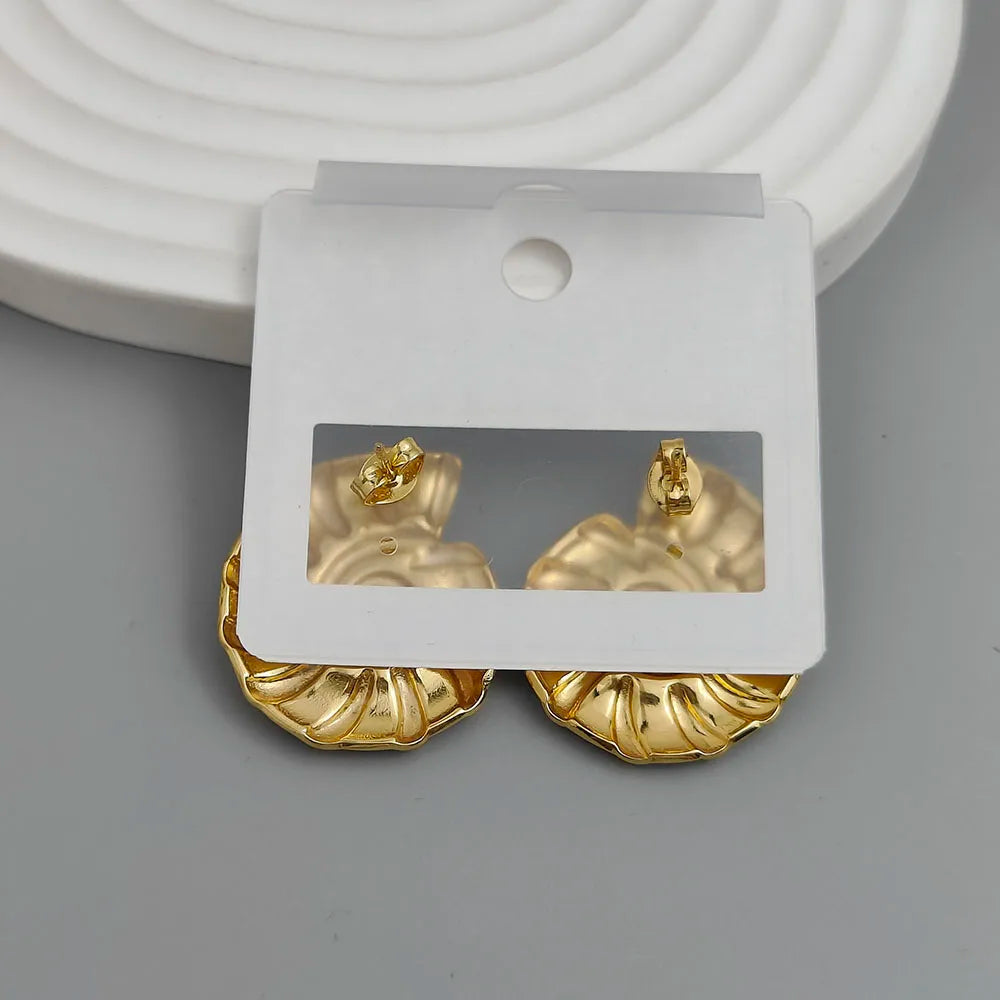 Kreative muschelfarbene Emaille-Edelstahl-Ohrringe, wasserdichte und rostfreie Damenohrringe, Partyschmuck