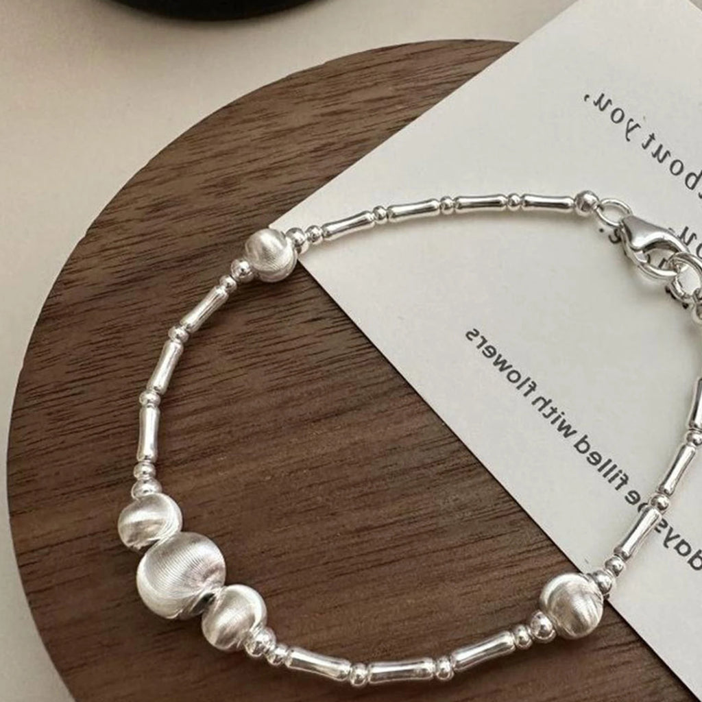 925 Silber Doppellagiges Perlenarmband für Damen Mädchen Design Perlen Schmuck