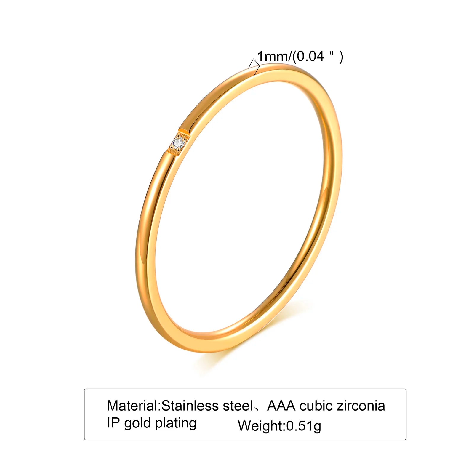 2er-Set Stapelringe für DamenEdelstahl 2mm dünn Goldfarben Kuppelform Minimalistischer Schmuck