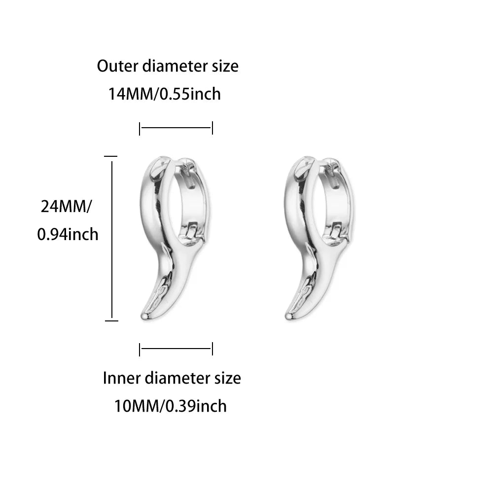 Pendientes de gancho geométricos para mujer, de acero inoxidable, color dorado, con diseño de medusa, pendientes colgantes de moda 2025, joyería de boda con perforación