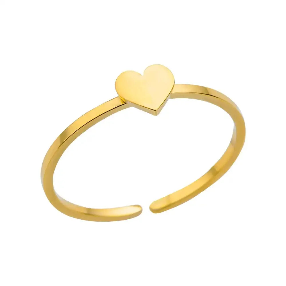 Zirkon Kleine Herzringe für Frauen Minimalismus Herzring Edelstahl Finger Zarter Ring Valentinstag Geschenke Kostenloser Versand
