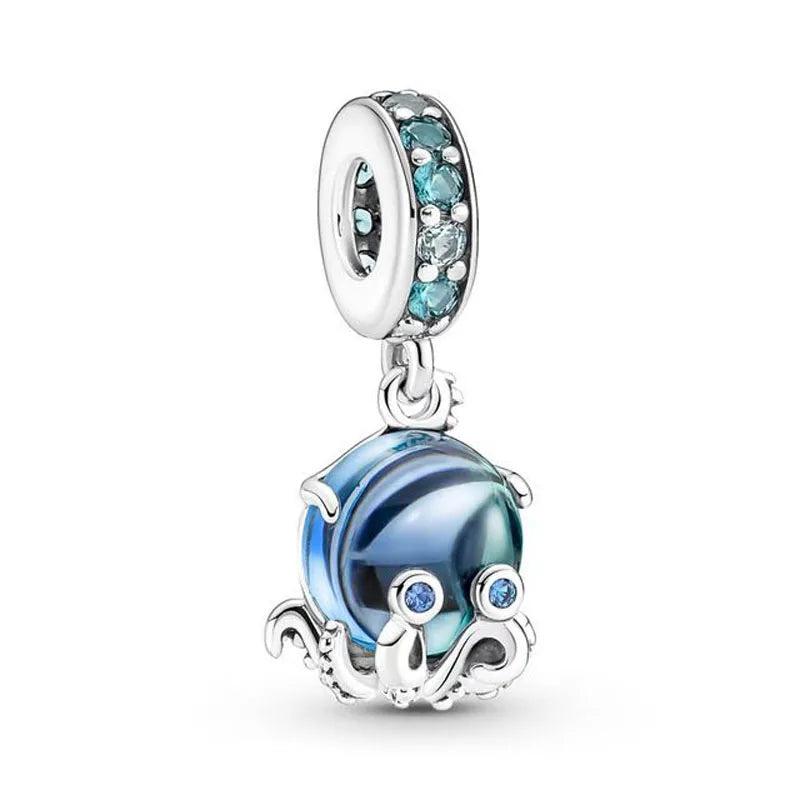 Alle heiß begehrten Artikel, original 925 Sterling Silber Ozean Charms Seestern Geburtstag Anhänger Perlen für Halsketten DIY Armband