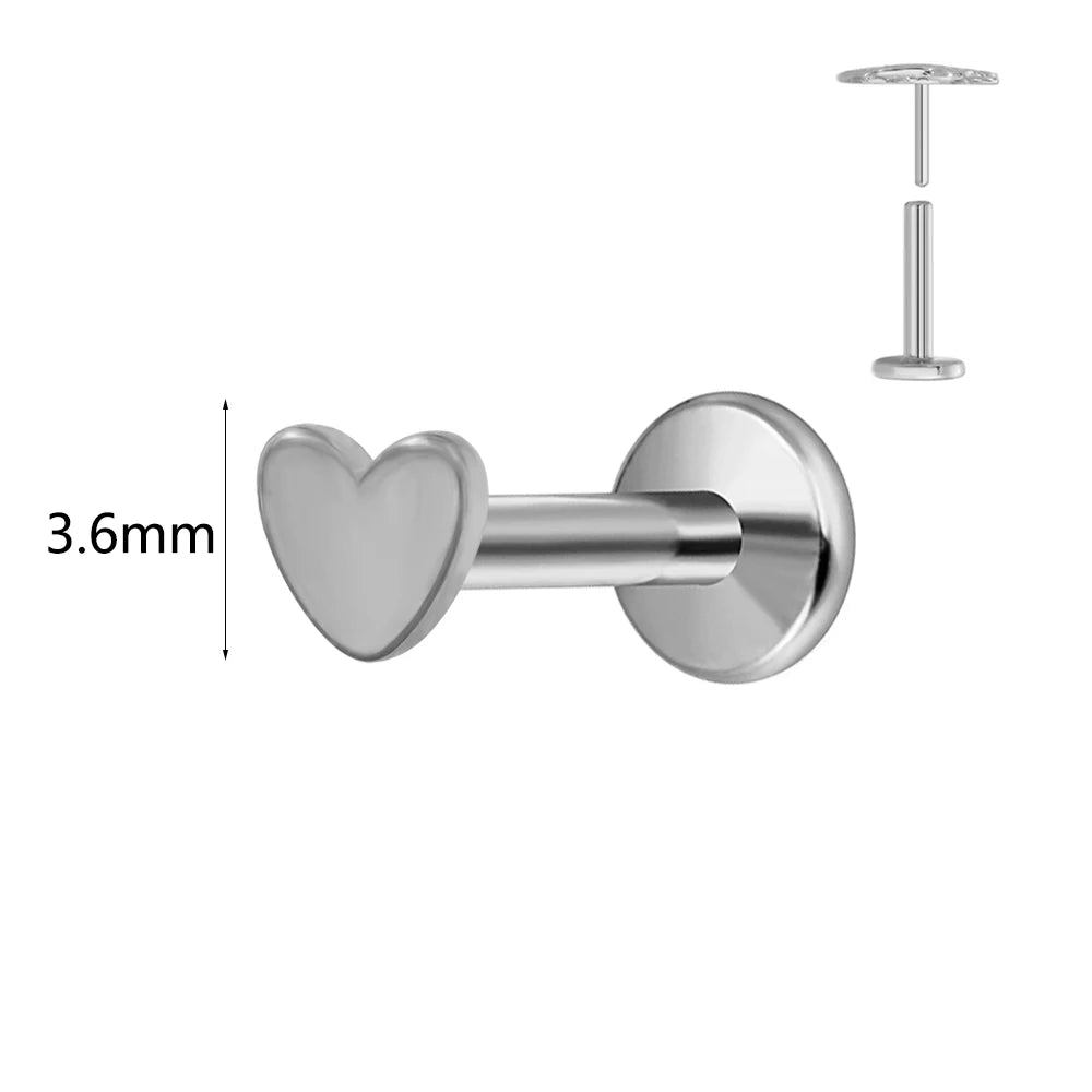 Winziger Wassertropfen Labret Piercing G23 Titan Opal Mond Push-In Zweig Ohrring Stecker Anhänger Gewindeloser Knorpelkörperschmuck