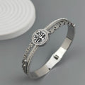 Neues Armband „Baum des Lebens“ mit Hufeisen-Zirkon, vergoldeter Edelstahl 18K, hochwertiges wasserdichtes Partnerarmband, Frauengeschenk