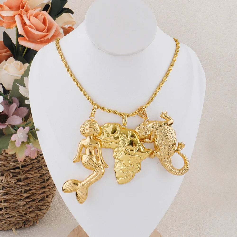 Colgante color oro Dubái, estilo hip hop, personalidad para hombres y mujeres, joyería minimalista, joyería para fiestas, regalos de cumpleaños.