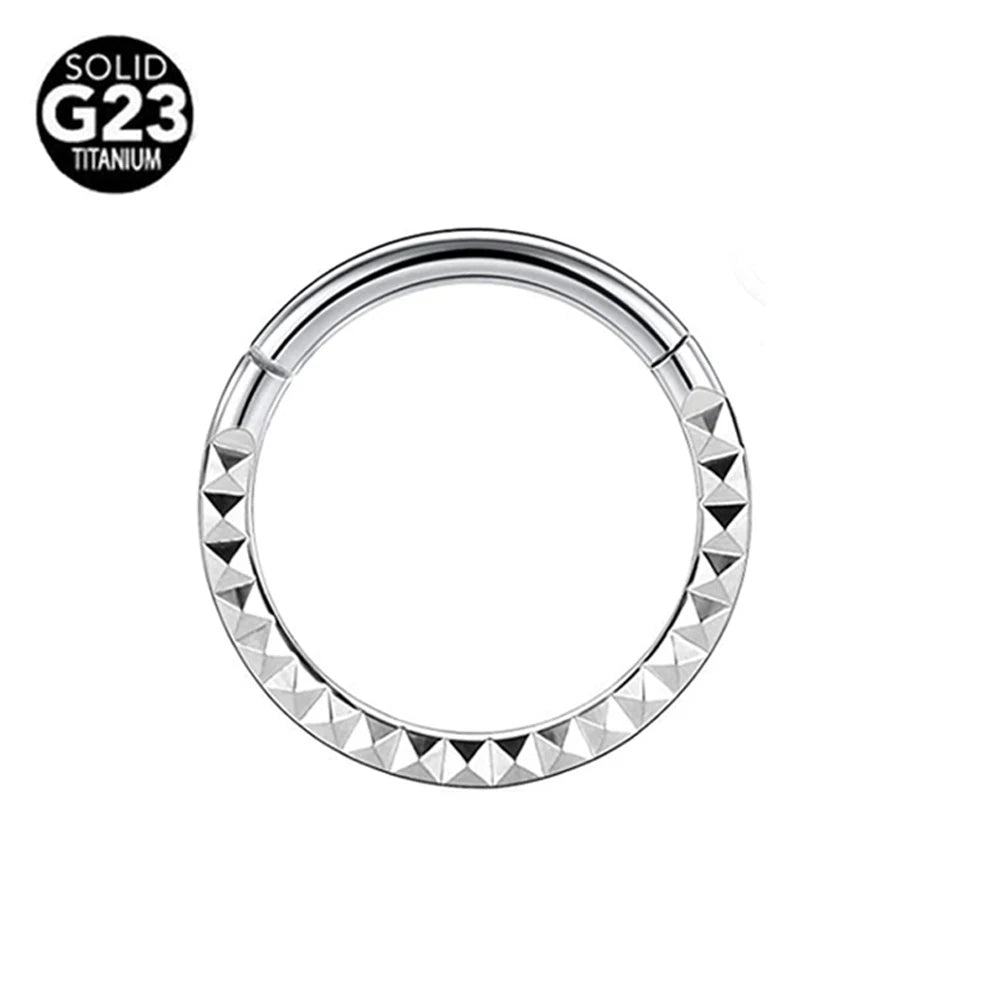 G23 Titanio Abeja Septum Aro Nariz Piercing Joyería Corporal 16G Segmento Lunar Serpiente Clicker Hélice Oreja Cartílago Corazón Daith Aro