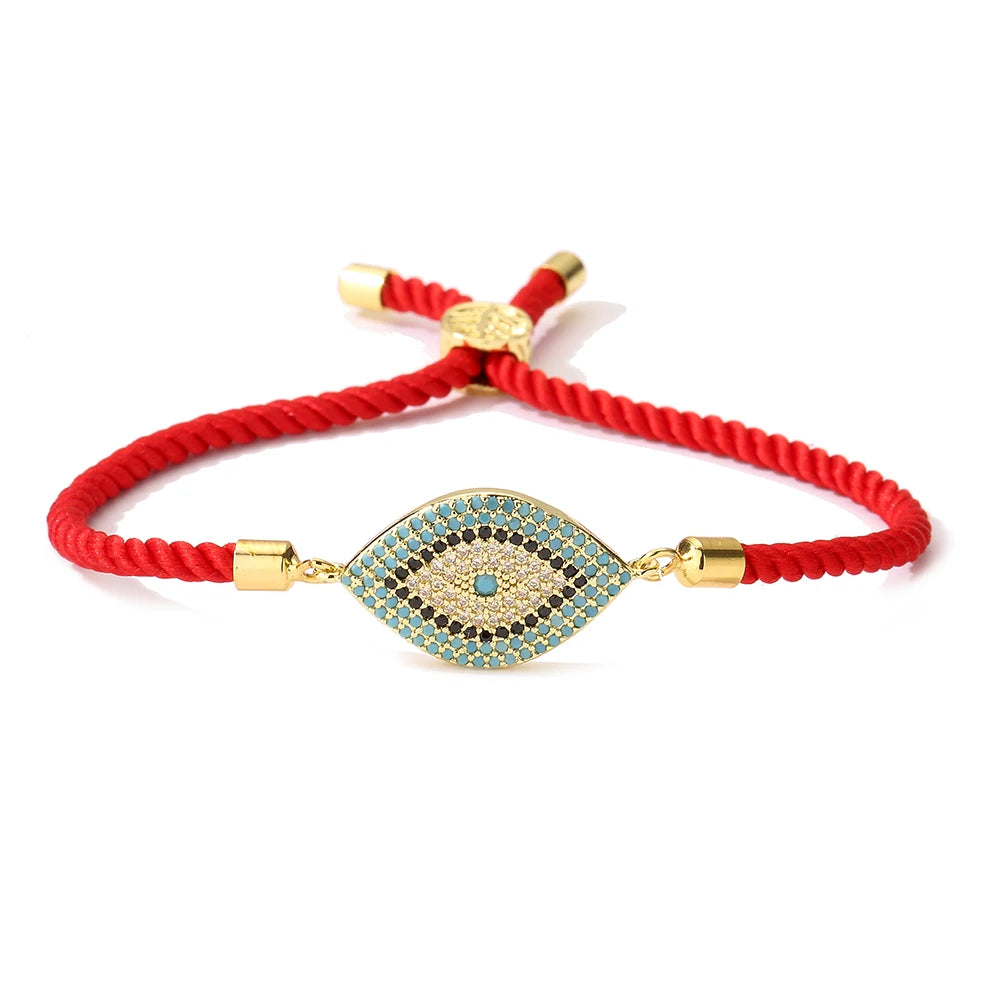 NEWBUY 2026 Trendiges türkisches goldfarbenes Armband mit bösem Blick, verstellbar, AAA-Zirkonia-Pflasterung, Glücksschmuck für Damen, Partygeschenk