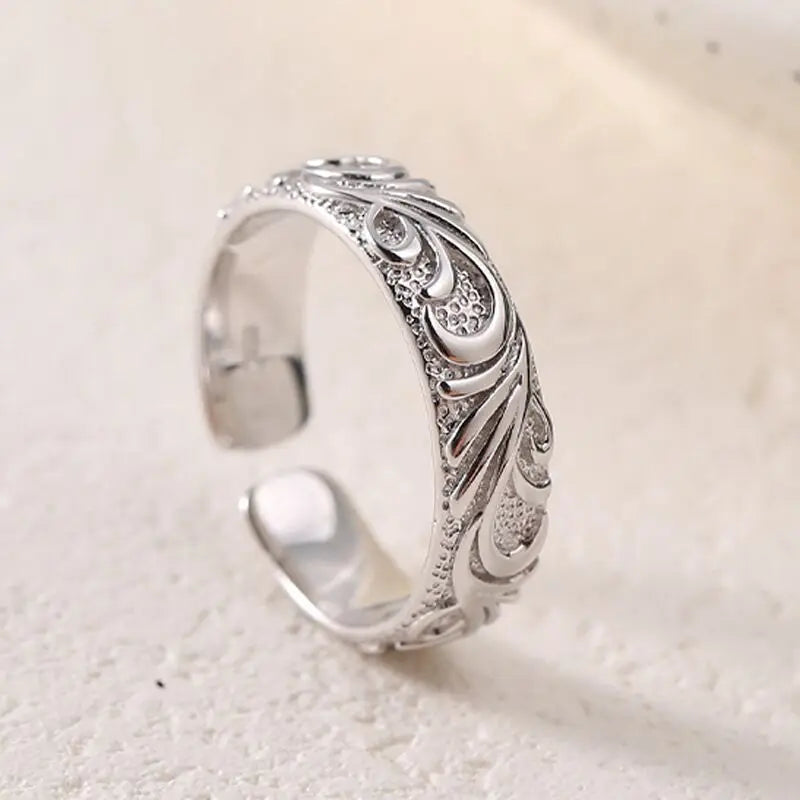 Neu in 925er Sterlingsilber Dekorativer Musterring für Damen Luxuriöser Schmuck Großhandel