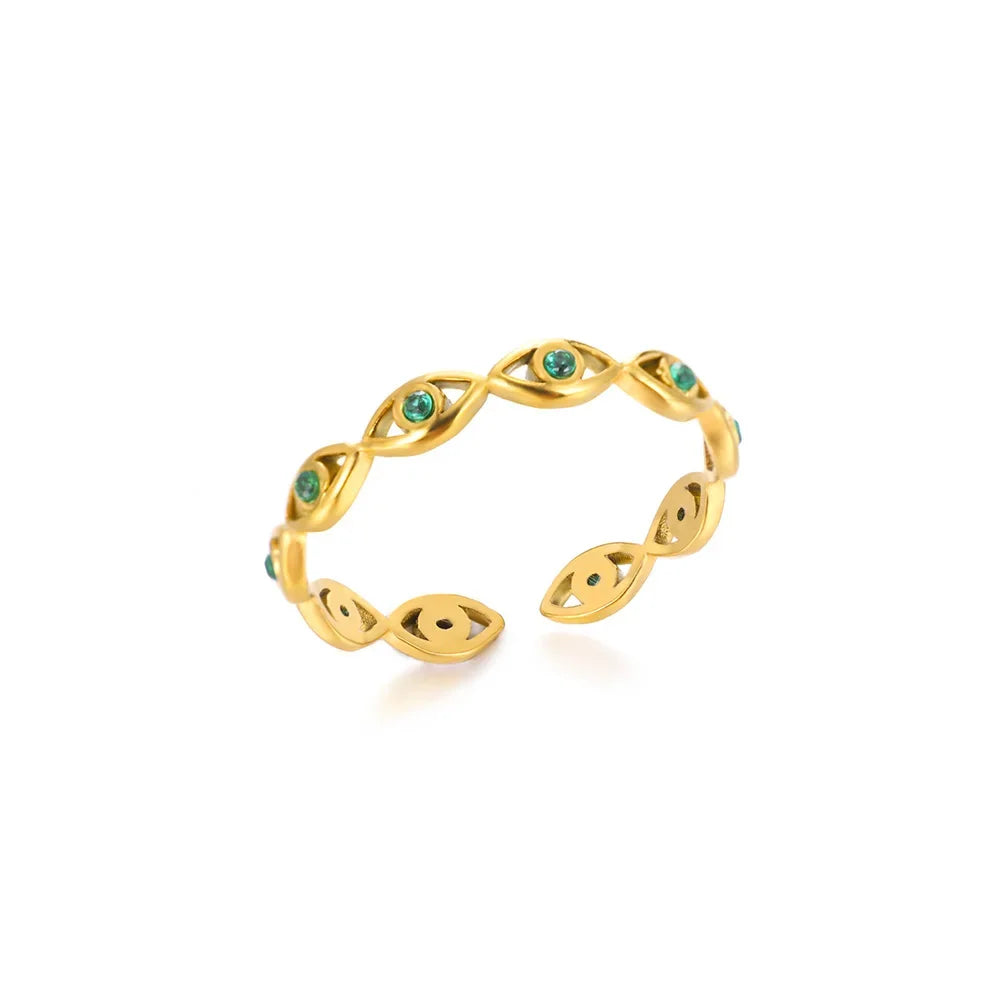 Elegante Edelstahl Big Bloom Blumenringe für Frauen Goldfarbe Sonne Seestern Offener Ring Fingerschmuck Hochzeit Ihr Geschenk Punk