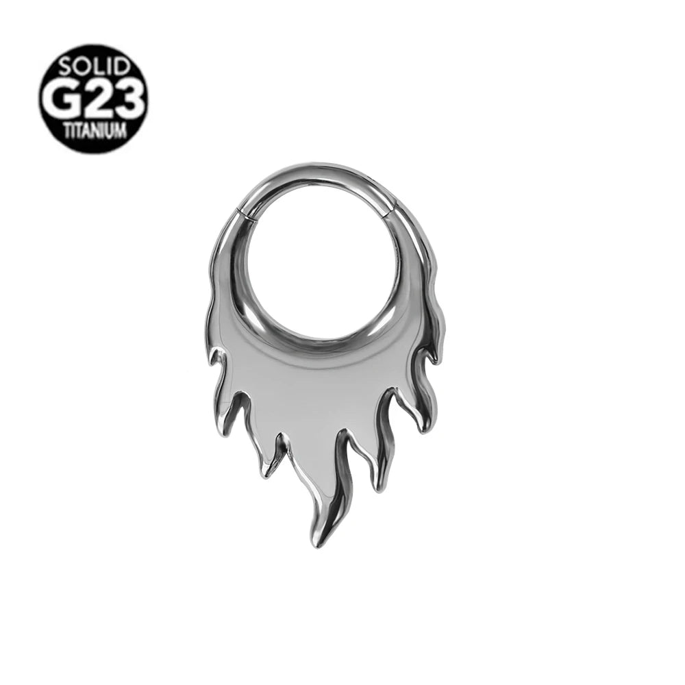 G23 Titanio Abeja Septum Aro Nariz Piercing Joyería Corporal 16G Segmento Lunar Serpiente Clicker Hélice Oreja Cartílago Corazón Daith Aro
