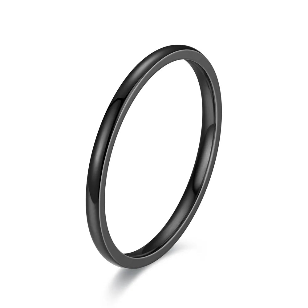 Mode Charme Schmuck Ring für Herren Damen Edelstahl Schwarze Ringe Hochzeit Verlobung Hochwertiges Matt Herren Accessoire