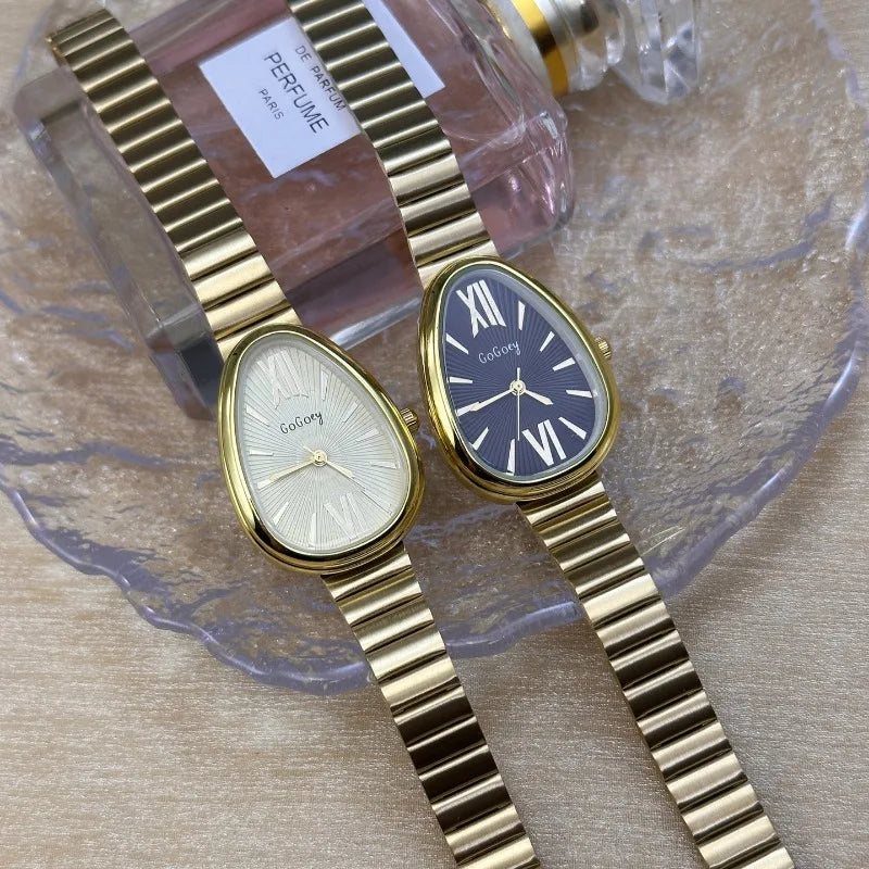 Relojes de pulsera de cabeza de serpiente para mujer, de cuarzo, de lujo, a la moda, con correa de acero, para regalo, Dropshipping