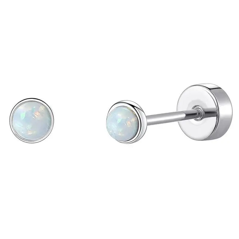 2er-Set Edelstahl Herz-Mond-Ohrstecker Schraubkugel-Ohrstecker für Frauen Mode Ohr Tragus Knorpel Piercing