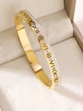 1 Stück/Set Damen Hochzeitsschmuck Party Feiertag Valentinstag Geschenk Edelstahl Armband 18K vergoldet Armband