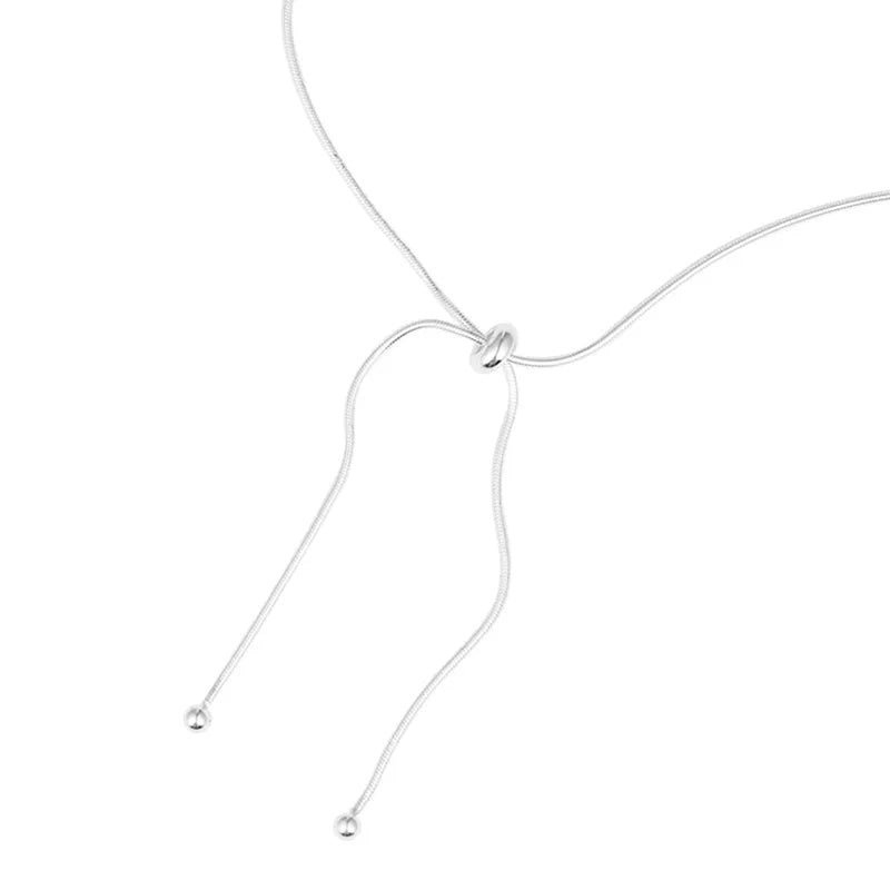 Collares de cadena de serpiente de plata de ley 925 para mujer, joyería de lujo, exquisitos, elegantes, dijes estéticos, accesorios de plata 925
