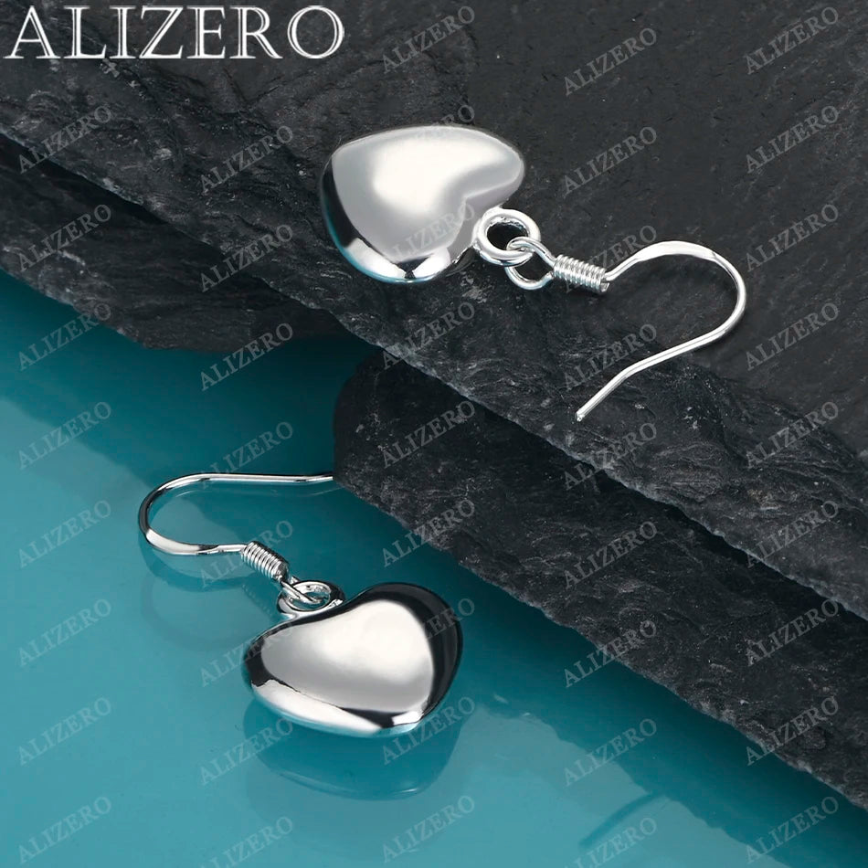 ALIZERO 18K Gold Herz Ohrringe für Damen Hochzeitsgeschenke Fashion Schmuck Großhandel 925 Sterling Silber Tropfenohrringe