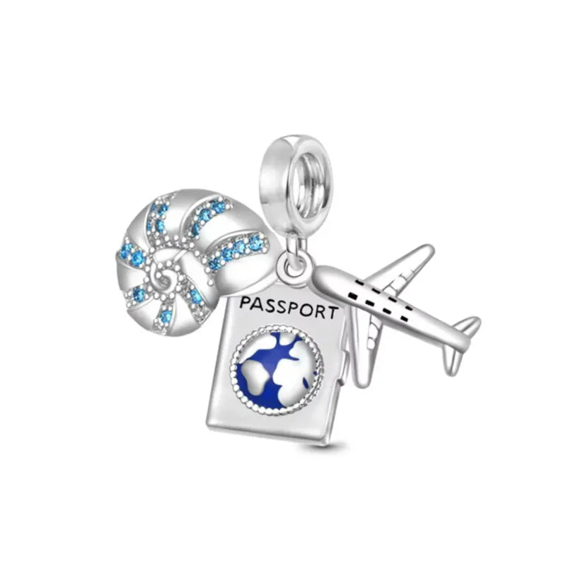 2026 925 Silber Blume, Schmetterling, Highland-Kuh, Motorrad-Anhänger passend für europäisches Original-Armband DIY Schmuck Exquisiter Schmuck