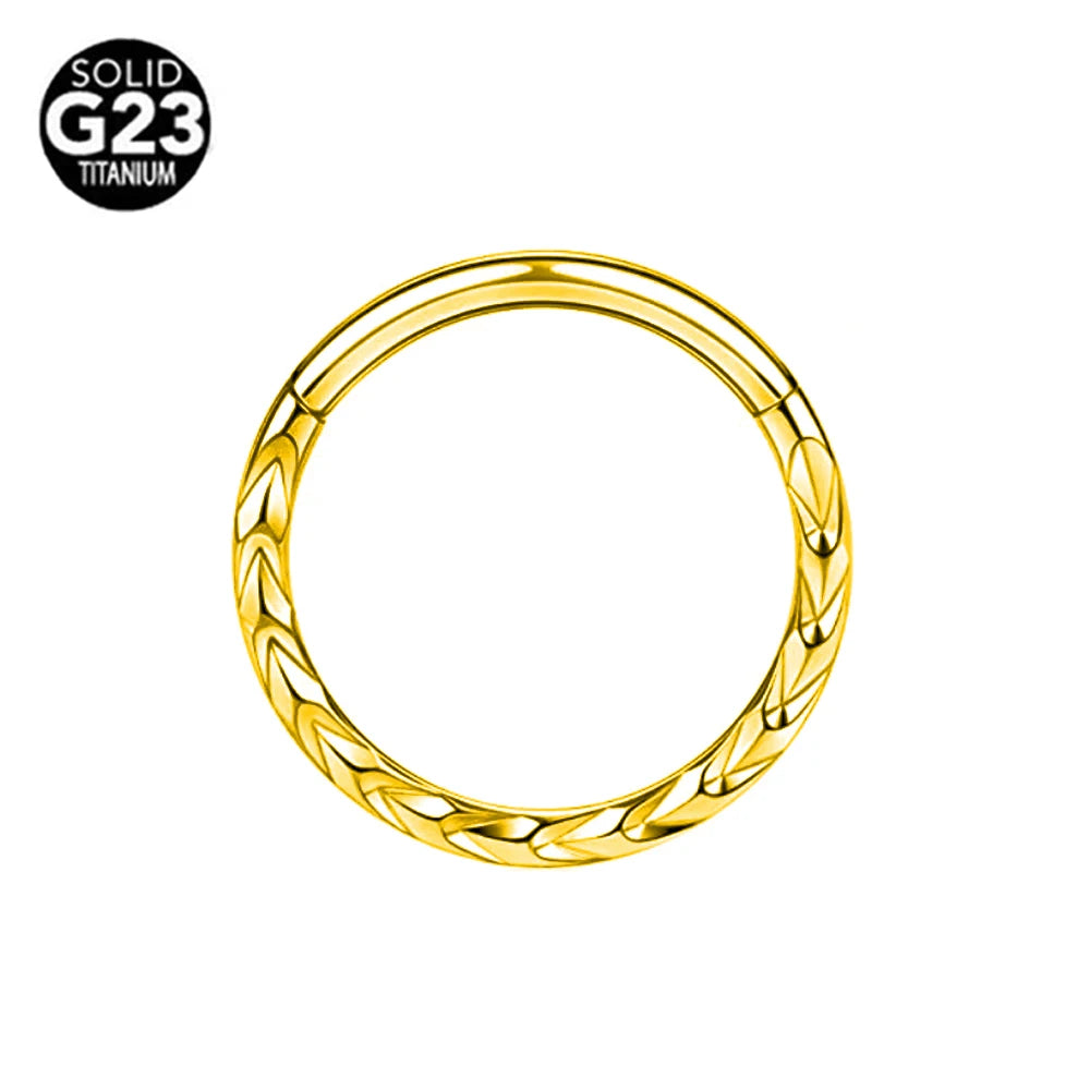 G23 Titanio Abeja Septum Aro Nariz Piercing Joyería Corporal 16G Segmento Lunar Serpiente Clicker Hélice Oreja Cartílago Corazón Daith Aro